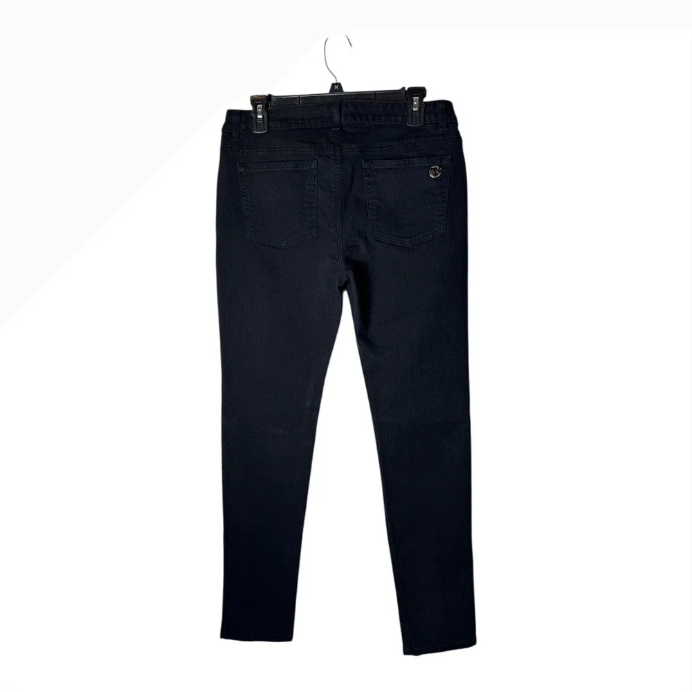 Michael Kors Jeans Women 8 Black Denim‎ Cotton Blend Skinny Mid Rise Streetwear